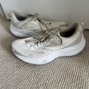 Saucony Women's Cream and White Sneakers